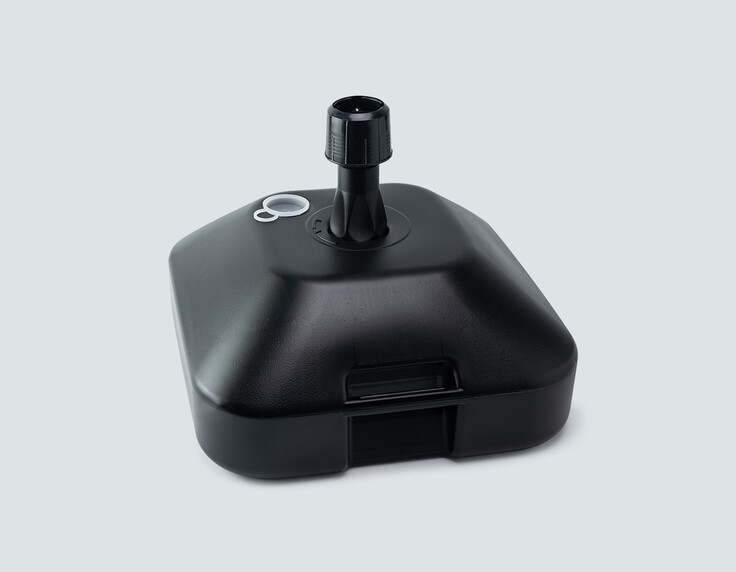 Pole Base 16L Water-Fillable, Black