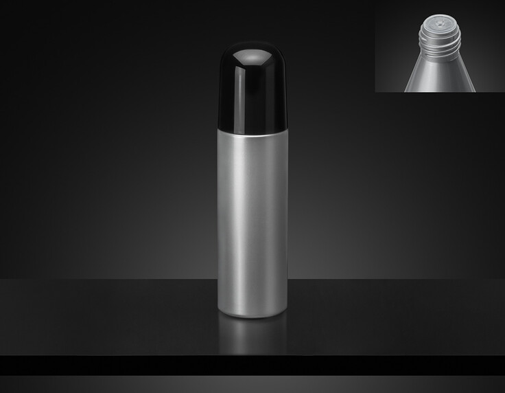 Silver Bottle No.21 100ml Set of 12 (with Black Cap No.20 and Inner Stopper)